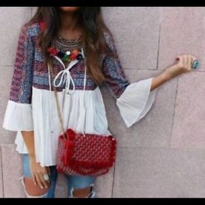 Zara Embroidered Flowing Jacket